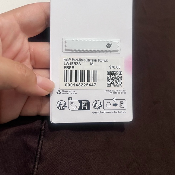 Lululemon Athletica Chocolate Mock-Neck Bodysuit - Picture 3 of 5